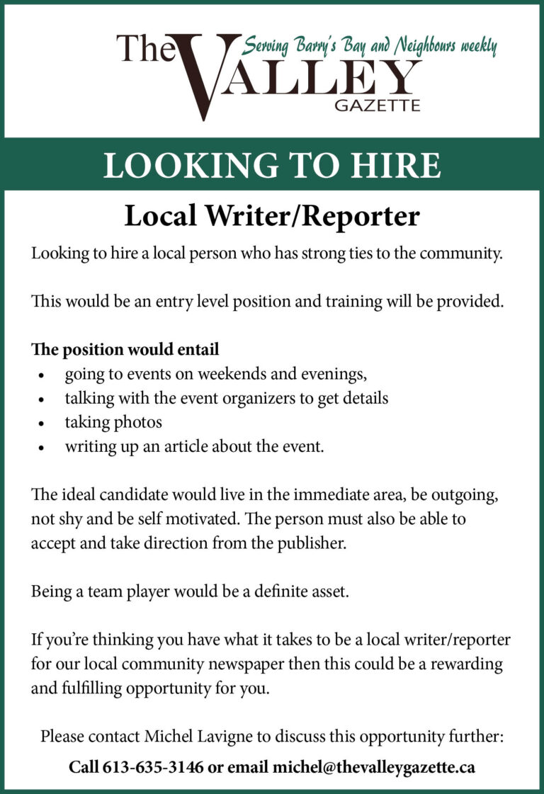 12-18 Gazette Job Opp