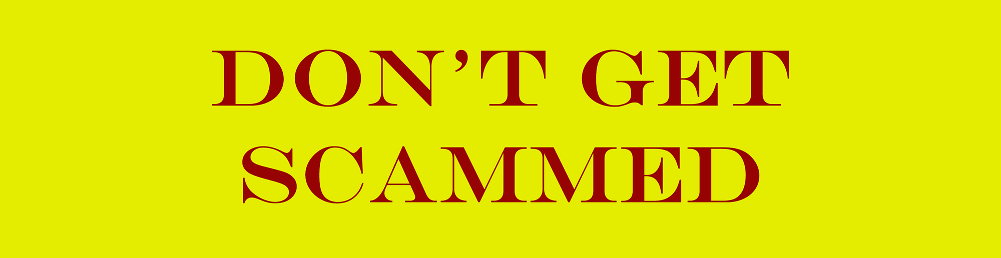 Scam banner