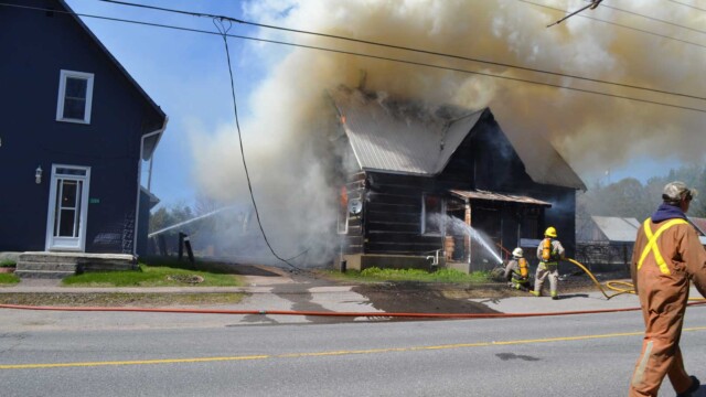 Fire destroys home in Golden Lake.