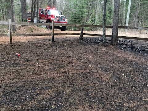 Brush fire gets out of control on Kuiack Lake Road.