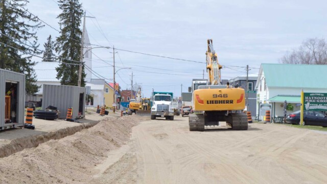 The road work has just begun in Maynooth, along a roughly 5 km section of Highway 62, that includes its downtown core.